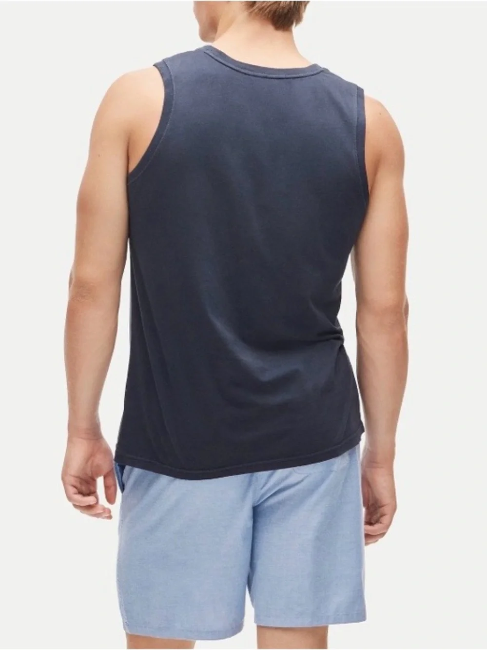 J.CREW Broken-In Men's Navy Tank Top Size S Classic Fit Cotton Crew Tagless